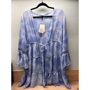 Raviya Beach Cover-up, Tie-Dye Ocean Color, XL